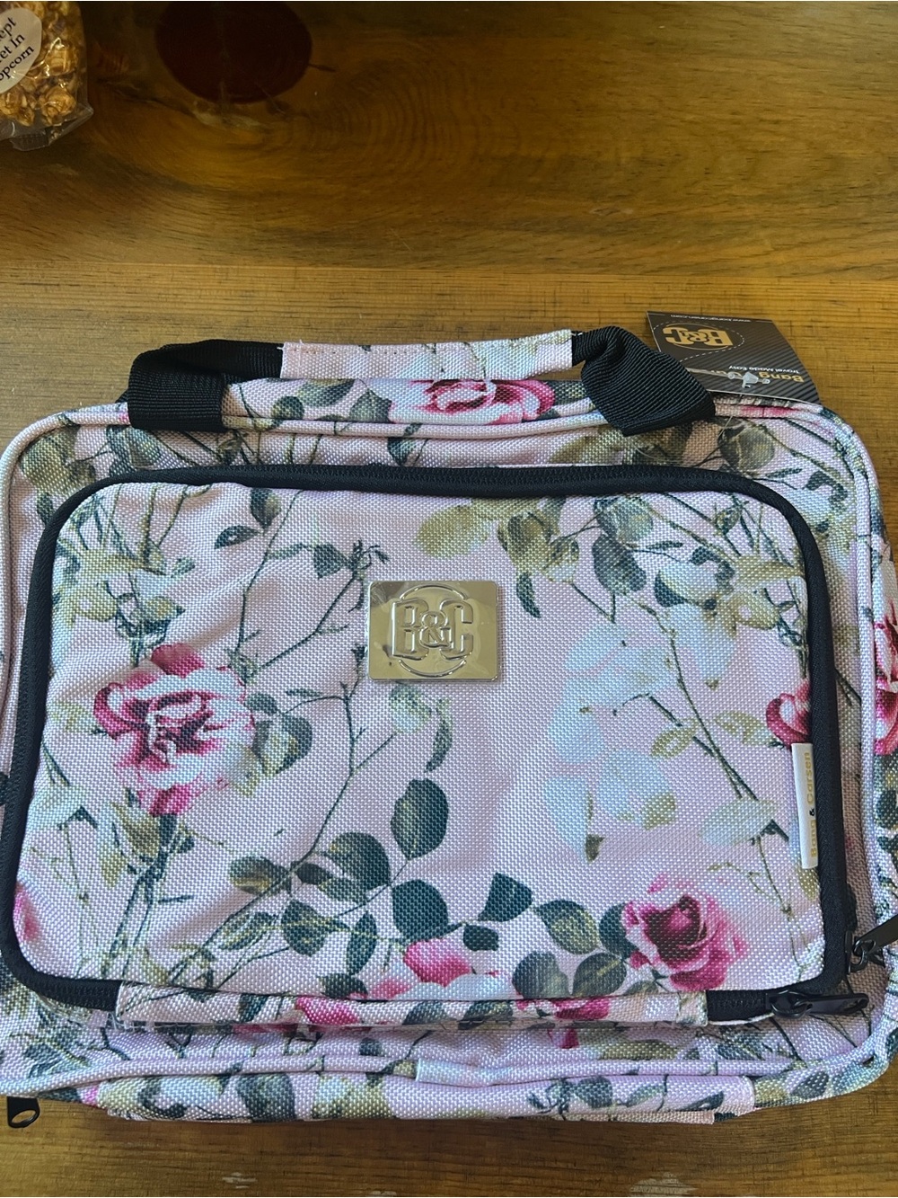 Floral Pink Travel Tote B&C — Carry All Makeup, Shower products and Jewelry